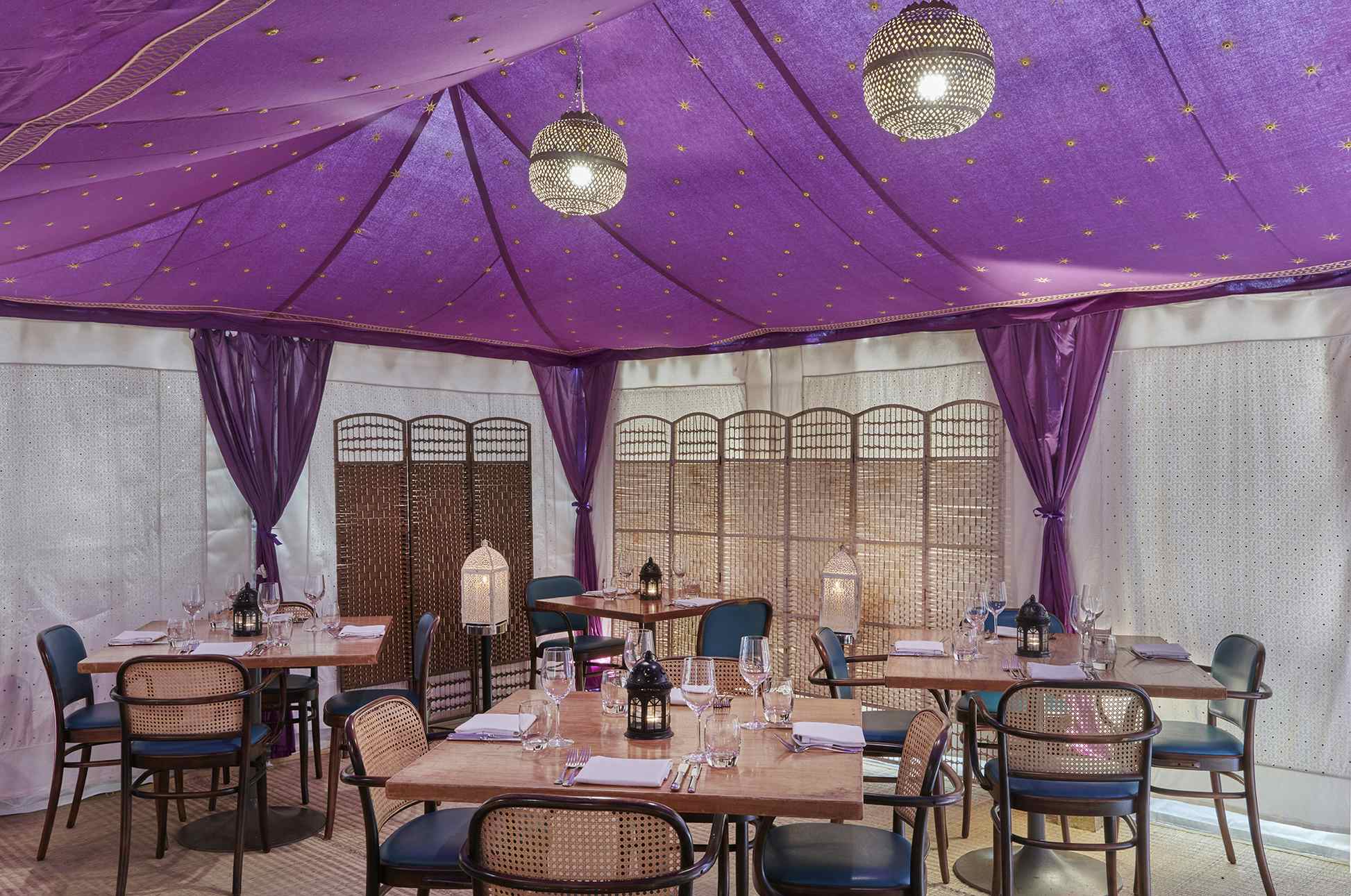 Hire Maharaja Marquee On Upper Terrace, Cinnamon Kitchen, London • HeadBox